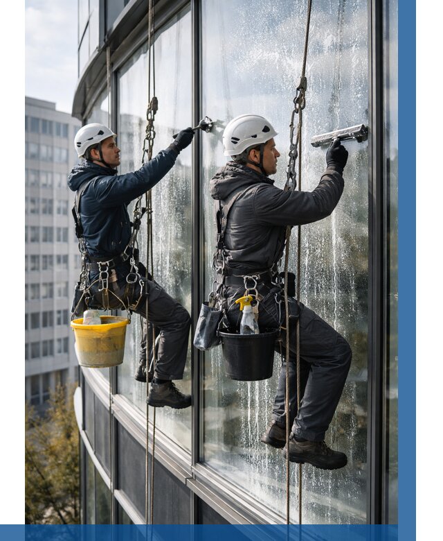 Мойка панорамных окон в Североморске от 374 р. заказать у ВЫСОТНИК-Свм