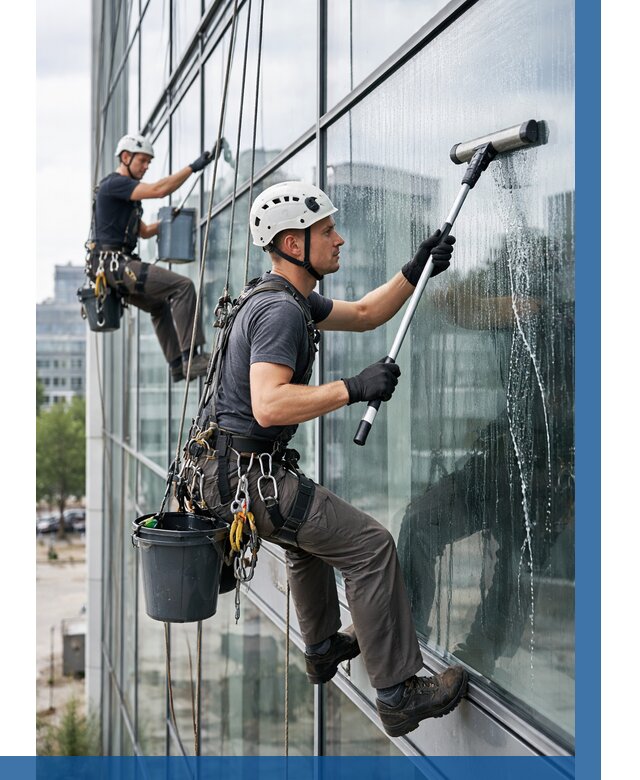 Мойка витражей альпинистами в Североморске от 749 р. под ключ|ВЫСОТНИК-Свм