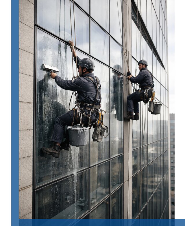 Профессиональная мойка стеклянных фасадов зданий в Североморске