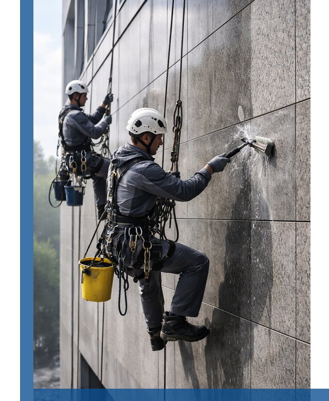 Профессиональная мойка фасада из керамогранита в Североморске