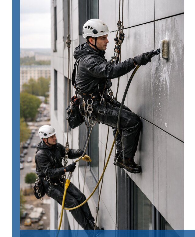 Профессиональная мойка фасада из композита в Североморске