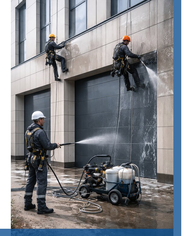 Послестроительная мойка фасада в Североморске от 321 р. | ВЫСОТНИК-Свм