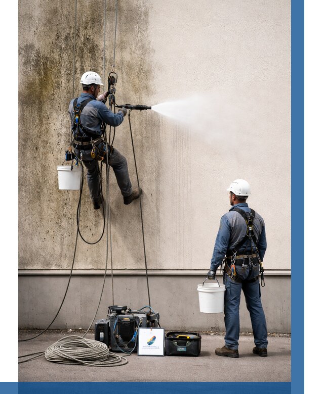 Очистка фасада от плесени в Североморске от 321 р. | ВЫСОТНИК-Свм