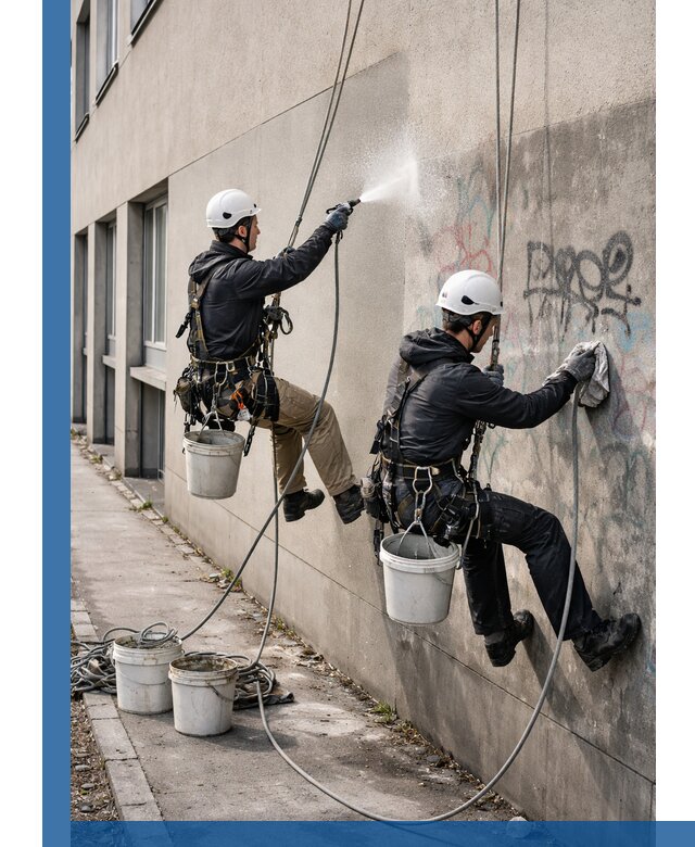 Антиграффити покрытие фасада с защитой от надписей в Североморске