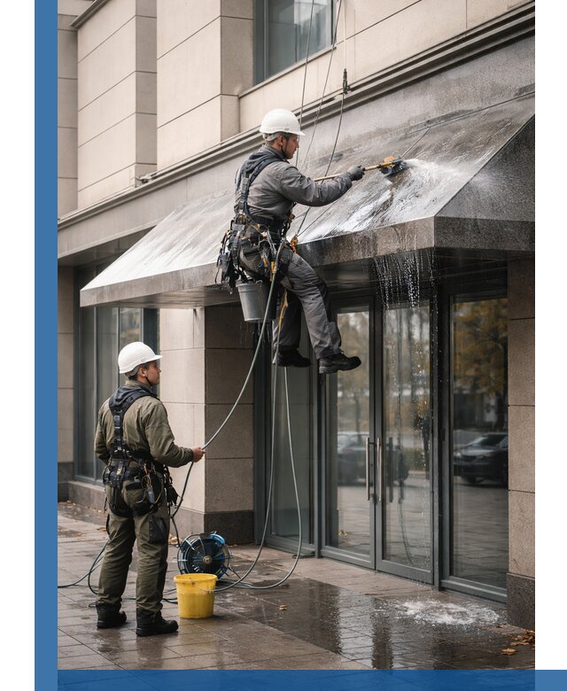 Профессиональная мойка козырьков и навесов в Североморске