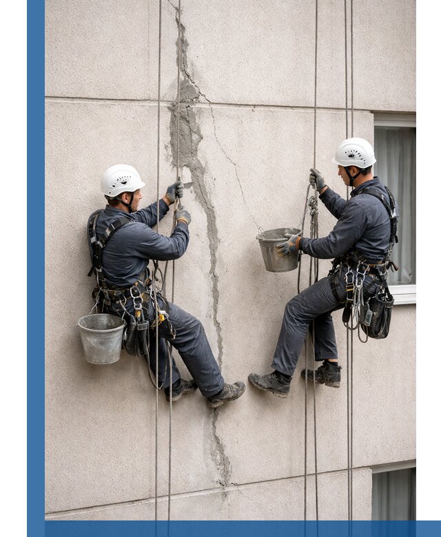 Заделка трещин на фасаде в Североморске с гарантийным ремонтом