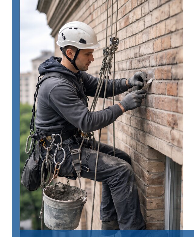 Качественный ремонт кирпичной кладки фасада в Североморске с гарантией