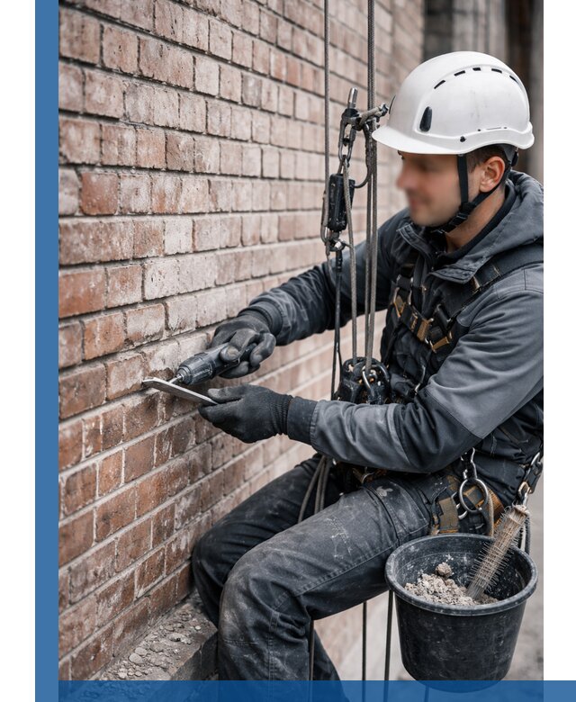 Расшивка кирпичных швов фасадов и стен, ремонт в Североморске