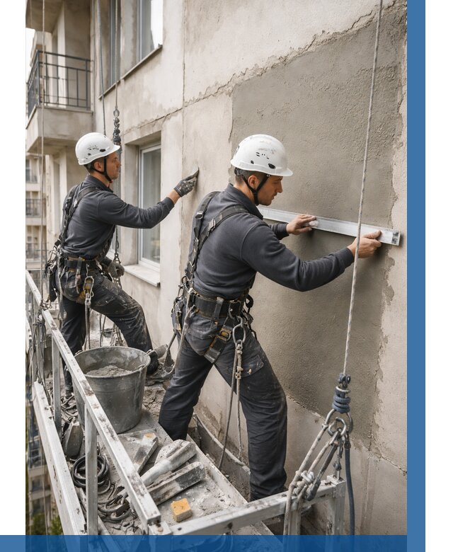 Штукатурка фасада на высоте в Североморске от 963 р. | ВЫСОТНИК-Свм