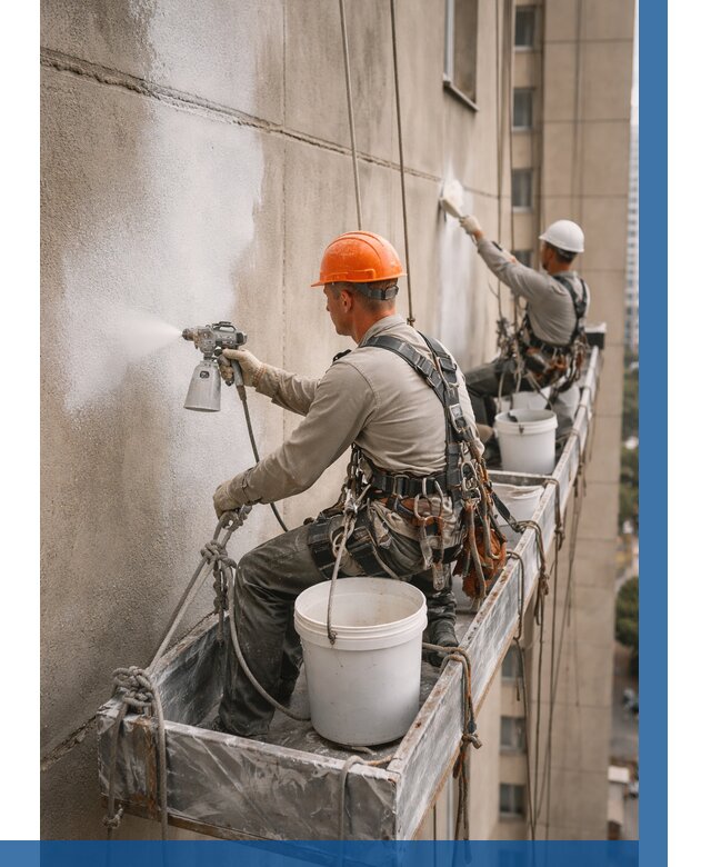 Грунтовка фасада на высоте в Североморске от 128 р. | ВЫСОТНИК-Свм