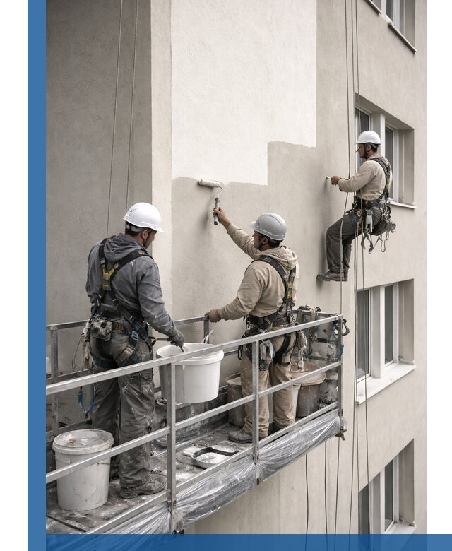 Покраска оштукатуренного фасада в Североморске под ключ с гарантией