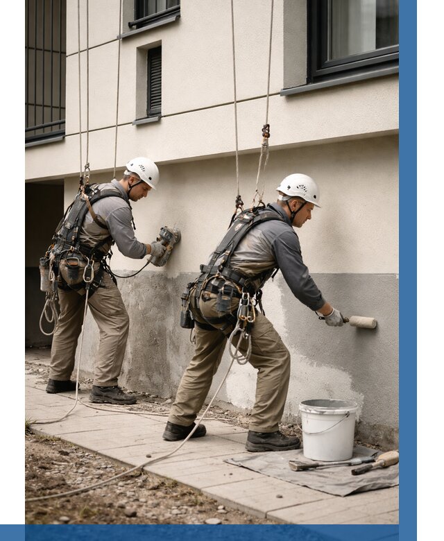 Окраска цоколя здания в Североморске от 481 р. под ключ | ВЫСОТНИК-Свм