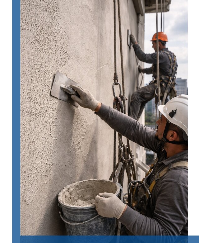 Декоративная штукатурка фасада с утеплением и защитой в Североморске