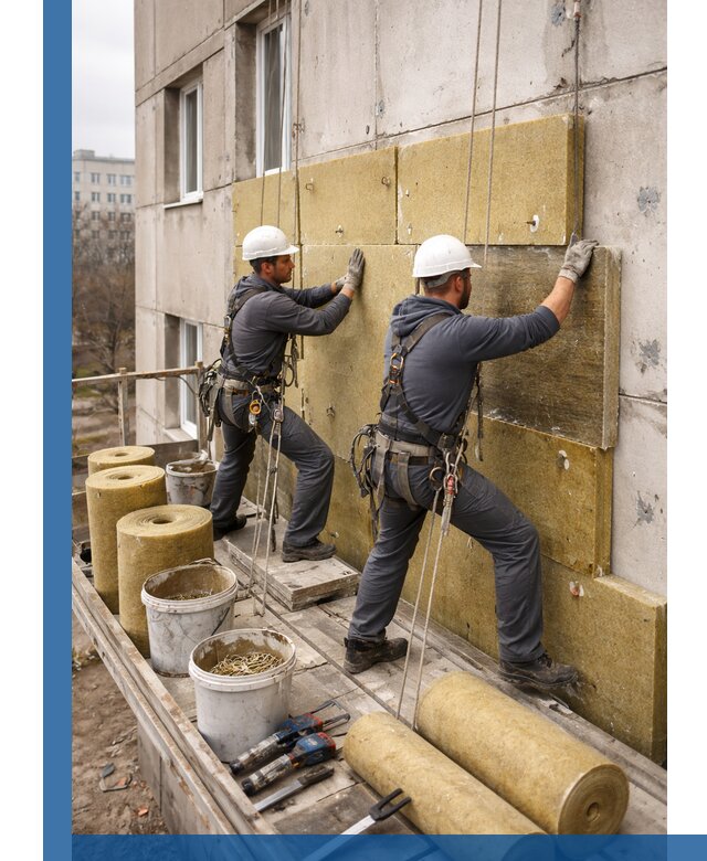 Утепление фасада минватой в Североморске под ключ с гарантией