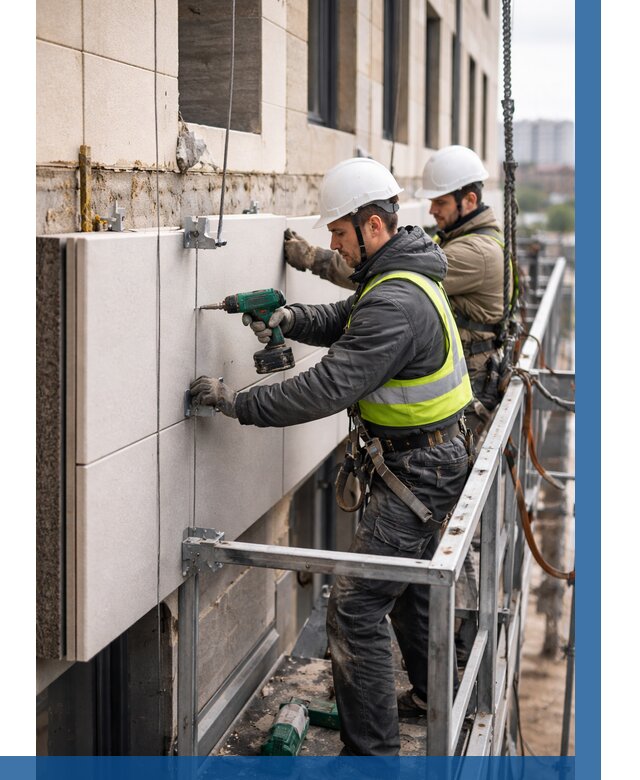Монтаж фасадных термопанелей в Североморске от 1605 р. | ВЫСОТНИК-Свм