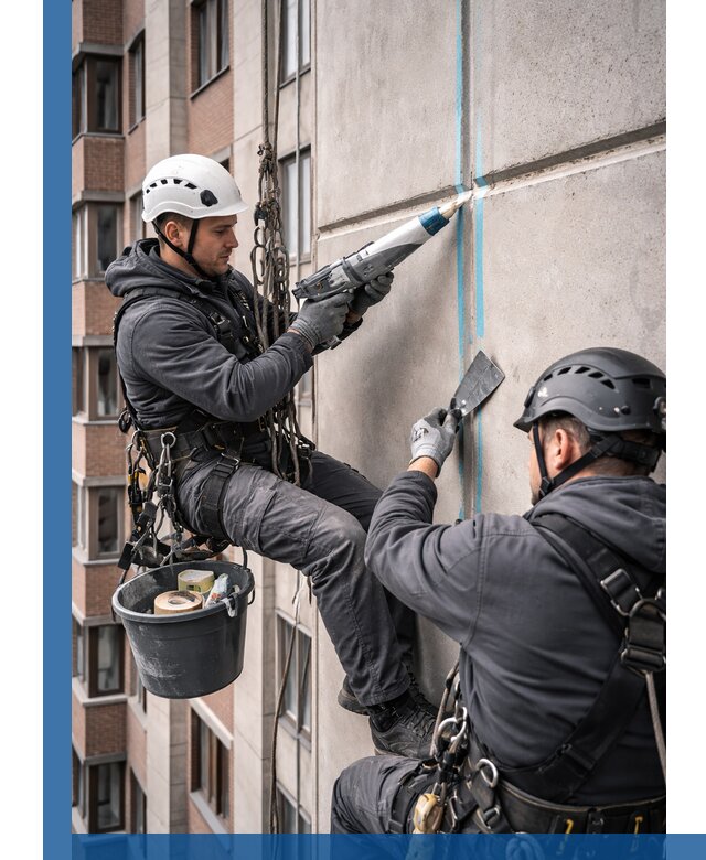 Вторичная герметизация швов фасада и кровли в Североморске