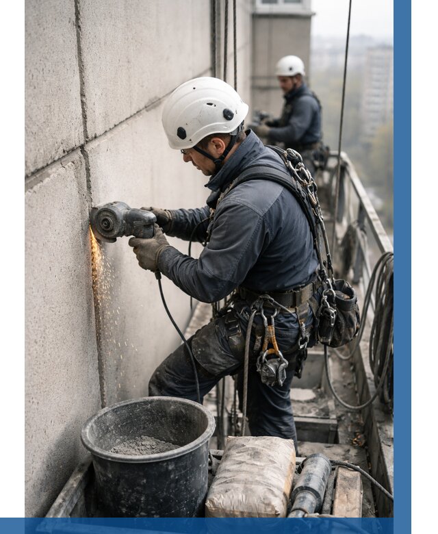 Штробление межпанельных швов в Североморске от 1284 р. | ВЫСОТНИК-Свм