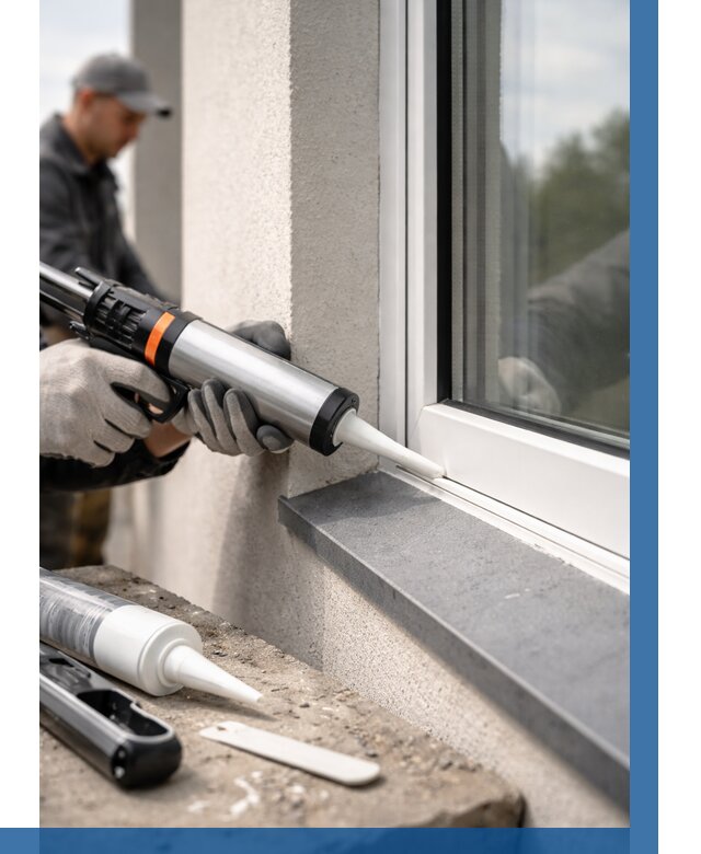 Герметизация монтажных швов окон в Североморске от 695 р. | ВЫСОТНИК-Свм