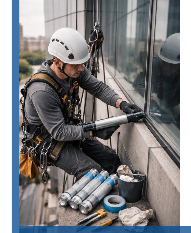 Герметизация стыков витража в Североморске для герметичных фасадов