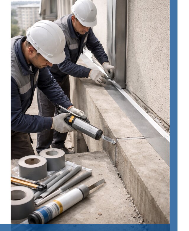 Герметизация примыкания балкона в Североморске от 4814 р. | ВЫСОТНИК-Свм