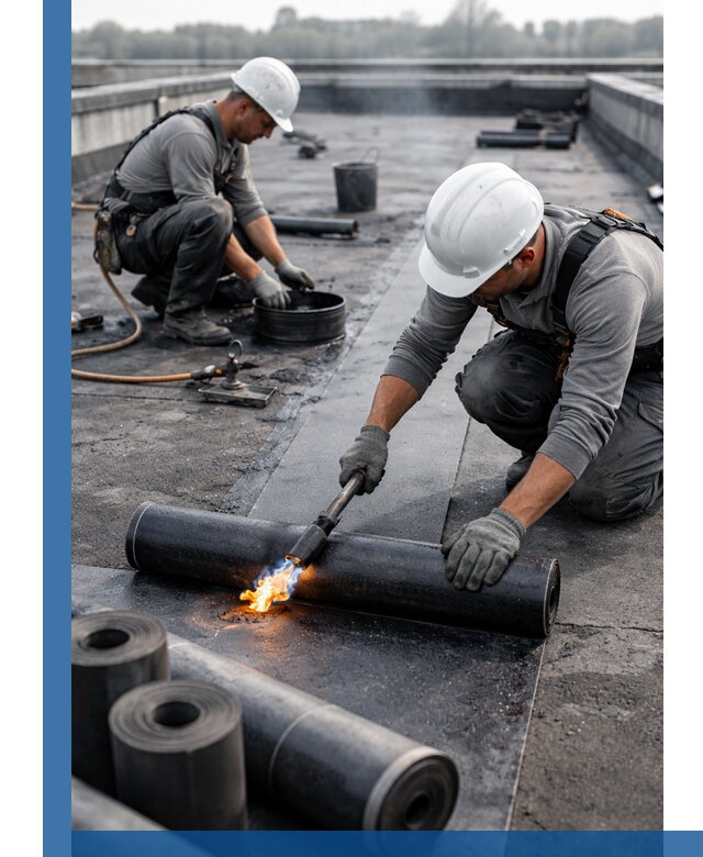 Ремонт рулонной кровли в Североморске герметизация и восстановление