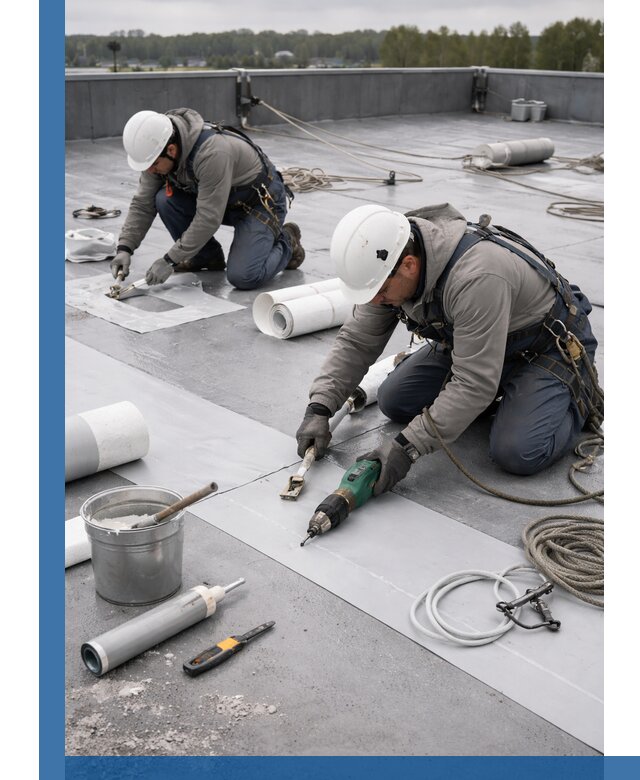 Ремонт мембранной кровли в Североморске качественно и с гарантией