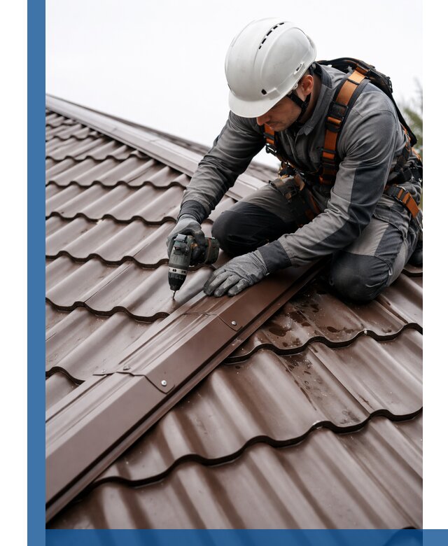 Ремонт металлочерепицы на крыше в Североморске профессионально