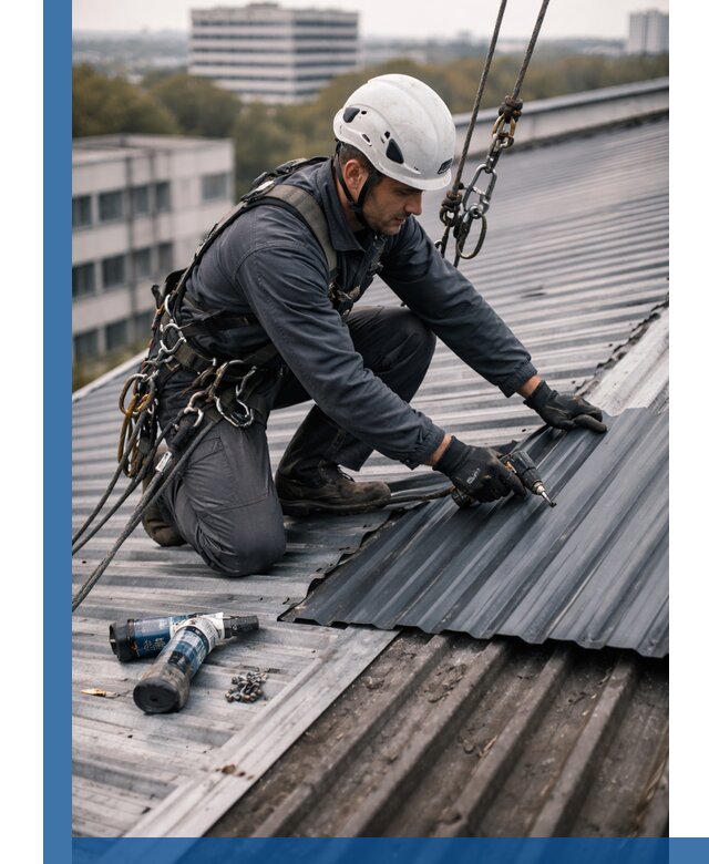 Ремонт профнастила на кровле в Североморске, работы под ключ