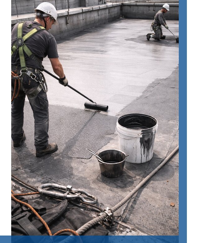 Гидроизоляция кровли жидкой резиной в Североморске от 535 р. | ВЫСОТНИК-Свм