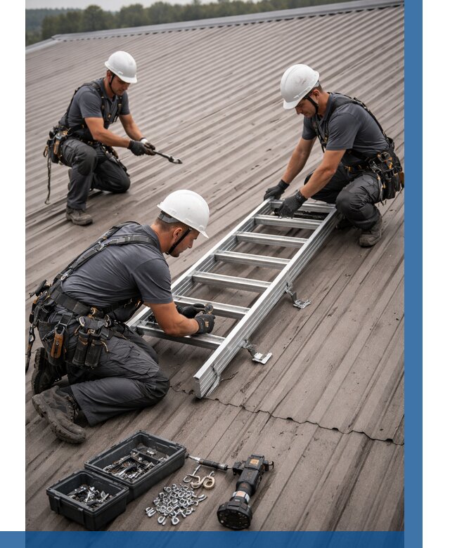 Монтаж кровельной лестницы в Североморске от 4814 р. | ВЫСОТНИК-Свм