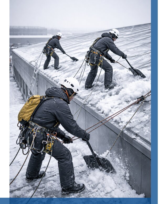 Очистка навесов от снега в Североморске от 4814 р. | ВЫСОТНИК-Свм