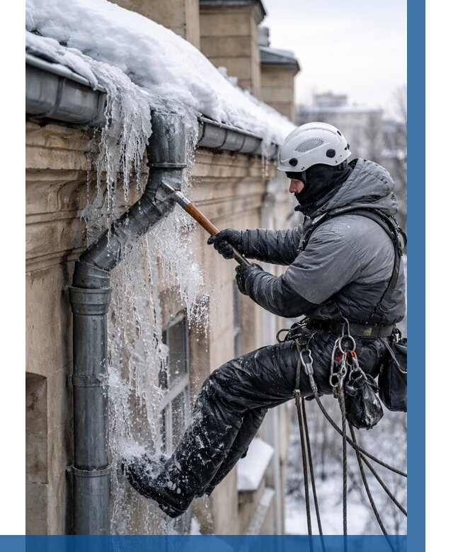 Очистка водостоков от льда в Североморске от 3744 р. | ВЫСОТНИК-Свм