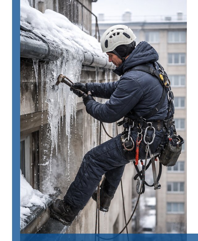 Удаление наледи и чистка водостоков в Североморске оперативно и безопасно