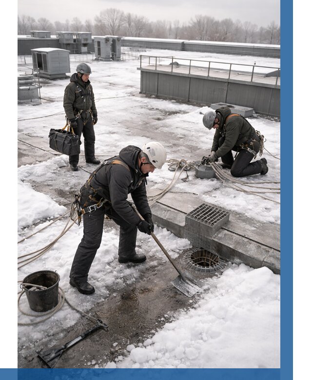 Абонентское обслуживание кровли зимой в Североморске от 8558 р. | ВЫСОТНИК-Свм