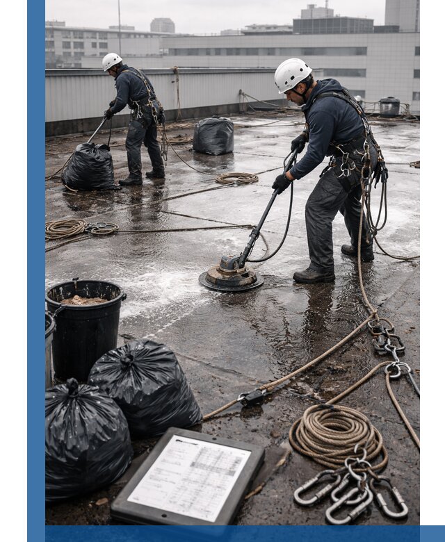 Плановая очистка кровли по графику в Североморске для безопасности