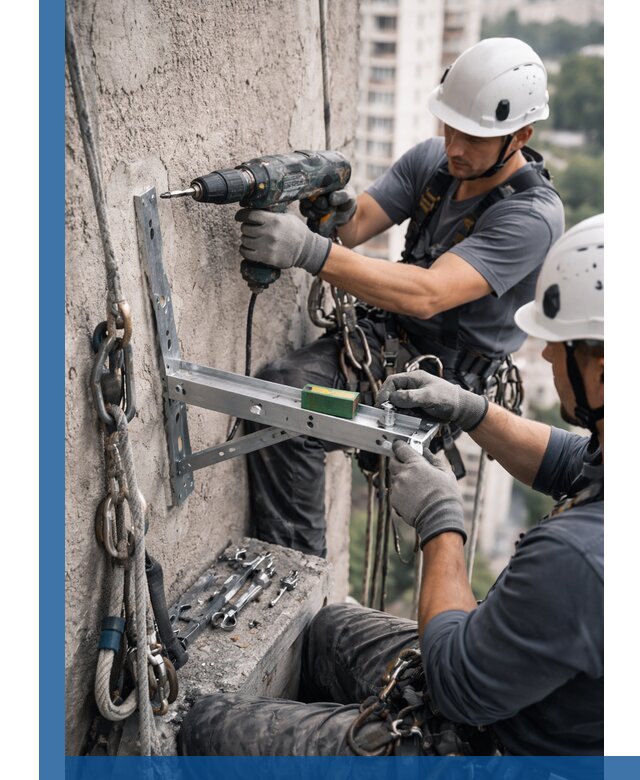 Установка кронштейнов кондиционера и крепежа в Североморске