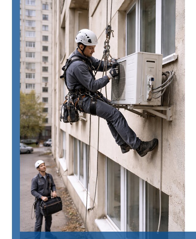 Демонтаж внешнего блока кондиционера в Североморске профессионально