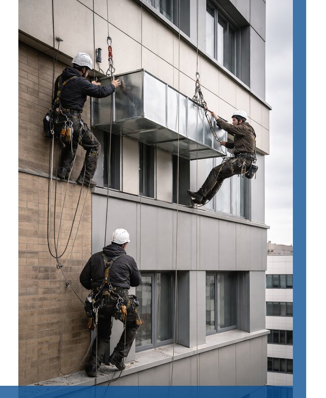 Монтаж воздуховодов на фасаде в Североморске от 1605 р. | ВЫСОТНИК-Свм