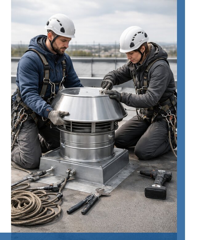 Установка дефлекторов на кровле в Североморске от 4814 р. | ВЫСОТНИК-Свм