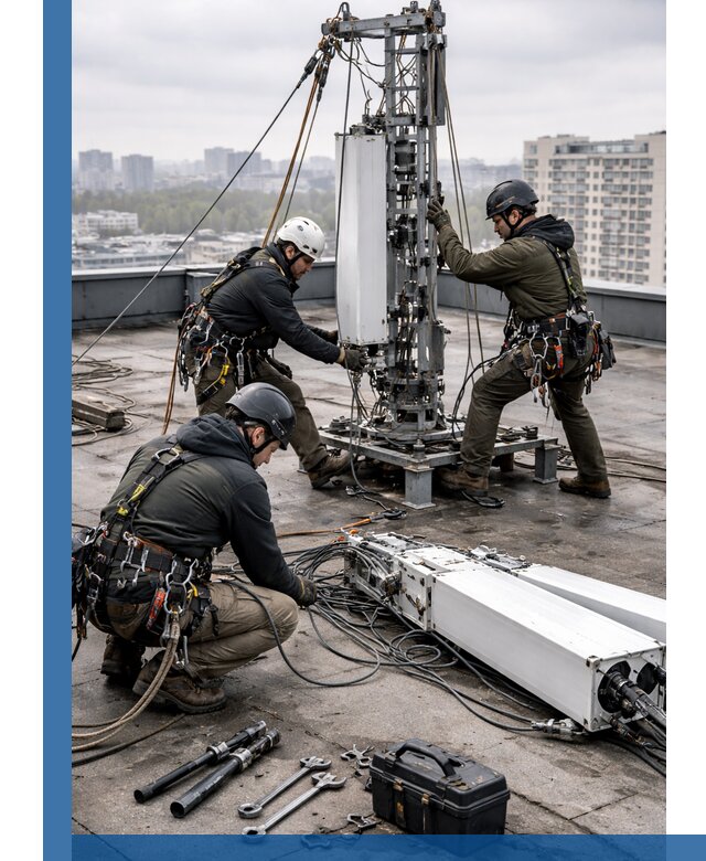 Демонтаж антенн на крыше зданий в Североморске с гарантией