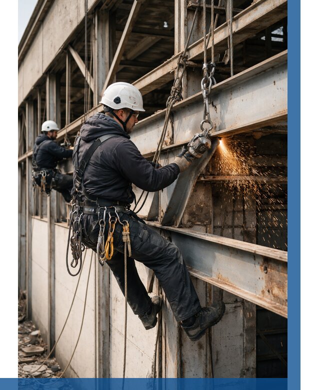 Демонтаж металлоконструкций на высоте в Североморске от 6953р. |ВЫСОТНИК-Свм