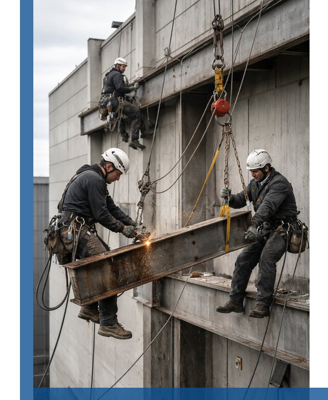 Демонтаж металлоконструкций на высоте в Североморске под ключ