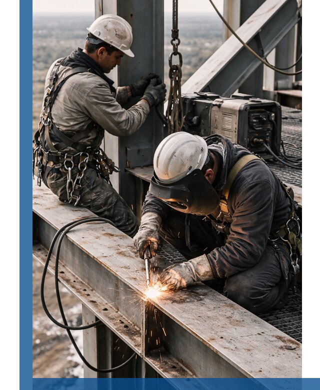 Высотные сварочные работы в Североморске для промышленных объектов