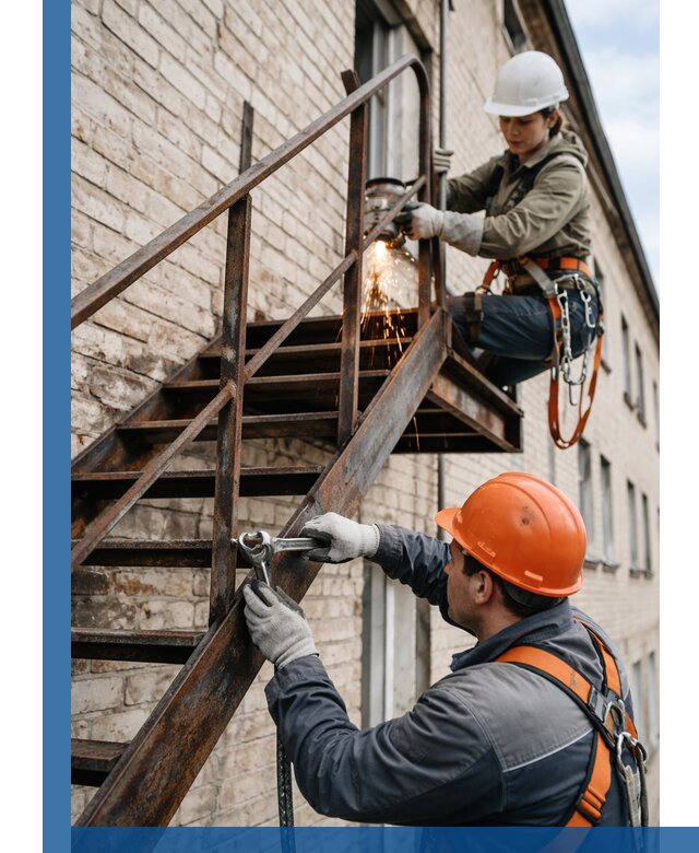 Ремонт и восстановление пожарных лестниц с выездом в Североморске