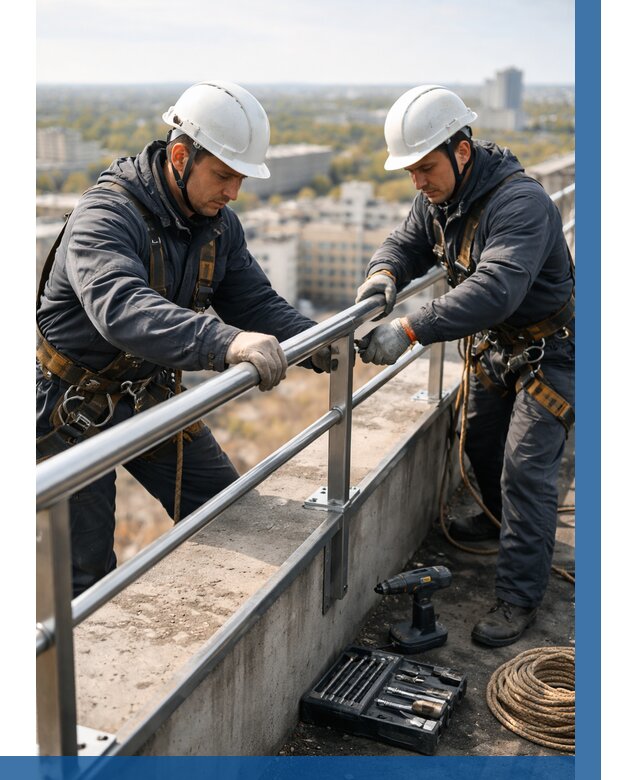 Монтаж перил на высоте в Североморске от 2674 р. | ВЫСОТНИК-Свм