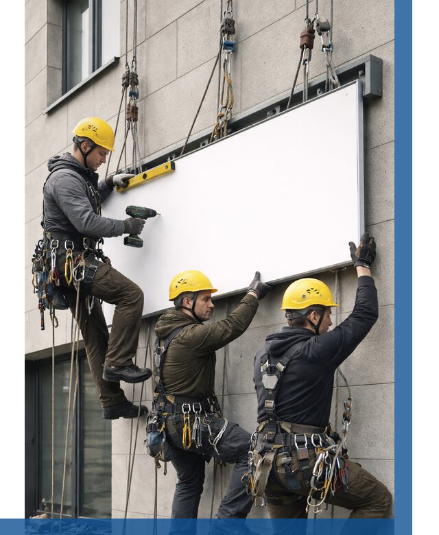 Монтаж рекламной вывески в Североморске от 8558 р. | ВЫСОТНИК-Свм