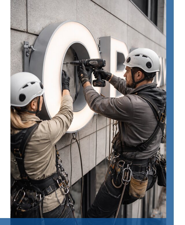 Монтаж световых букв в Североморске от 3209 р. под ключ ВЫСОТНИК-Свм