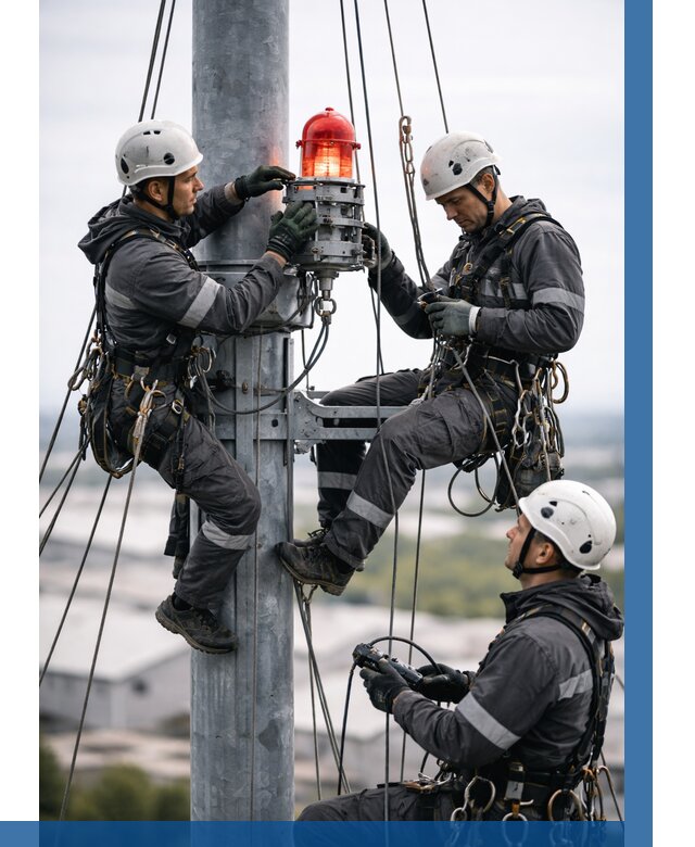 Монтаж заградительных огней в Североморске от 9092 р. | ВЫСОТНИК-Свм