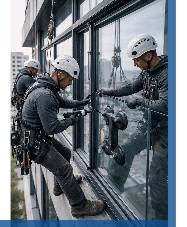 Витражное остекление зданий в Североморске от 3744 р. | ВЫСОТНИК-Свм