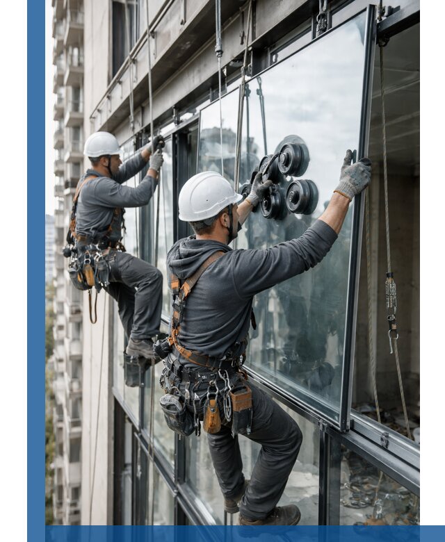 Витражное остекление фасадов и лоджий в Североморске под ключ